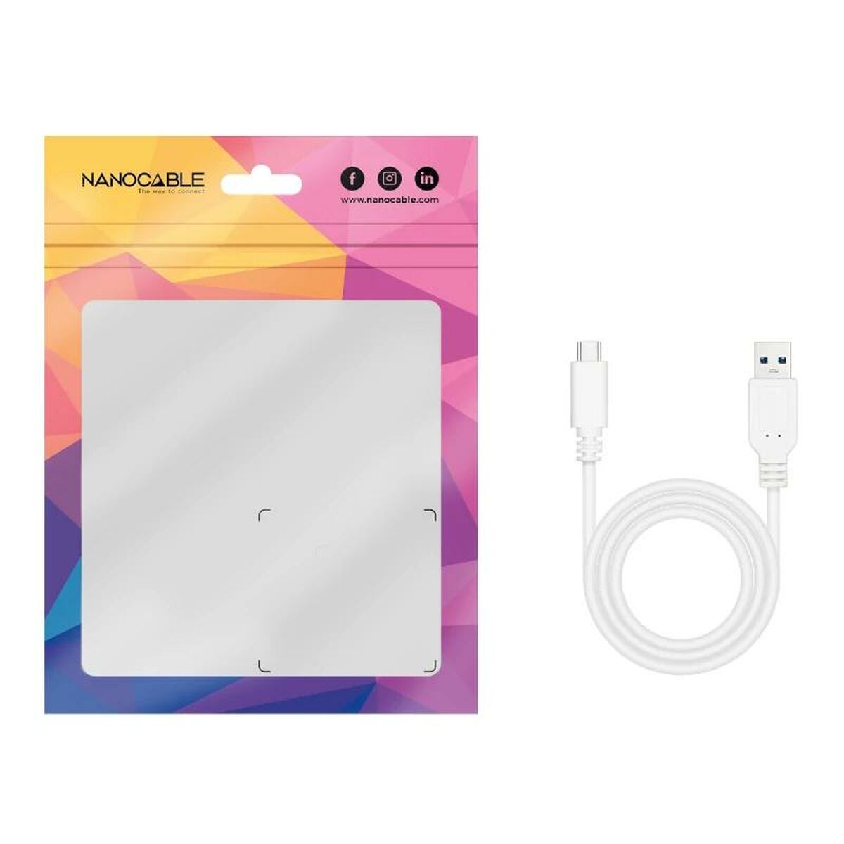 USB-C kabel za USB NANOCABLE 10.01.4002-W Bela 2 m
